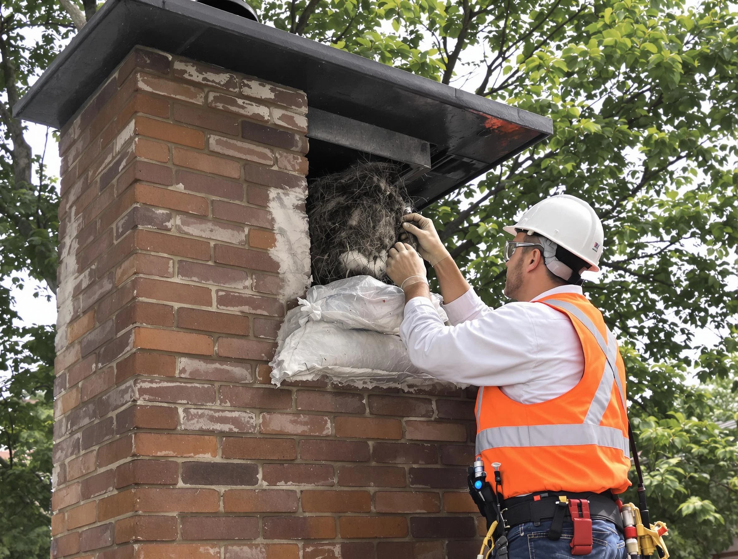 Humane removal of debris and animals by Pleasant Grove Chimney Sweep in Pleasant Grove, AL