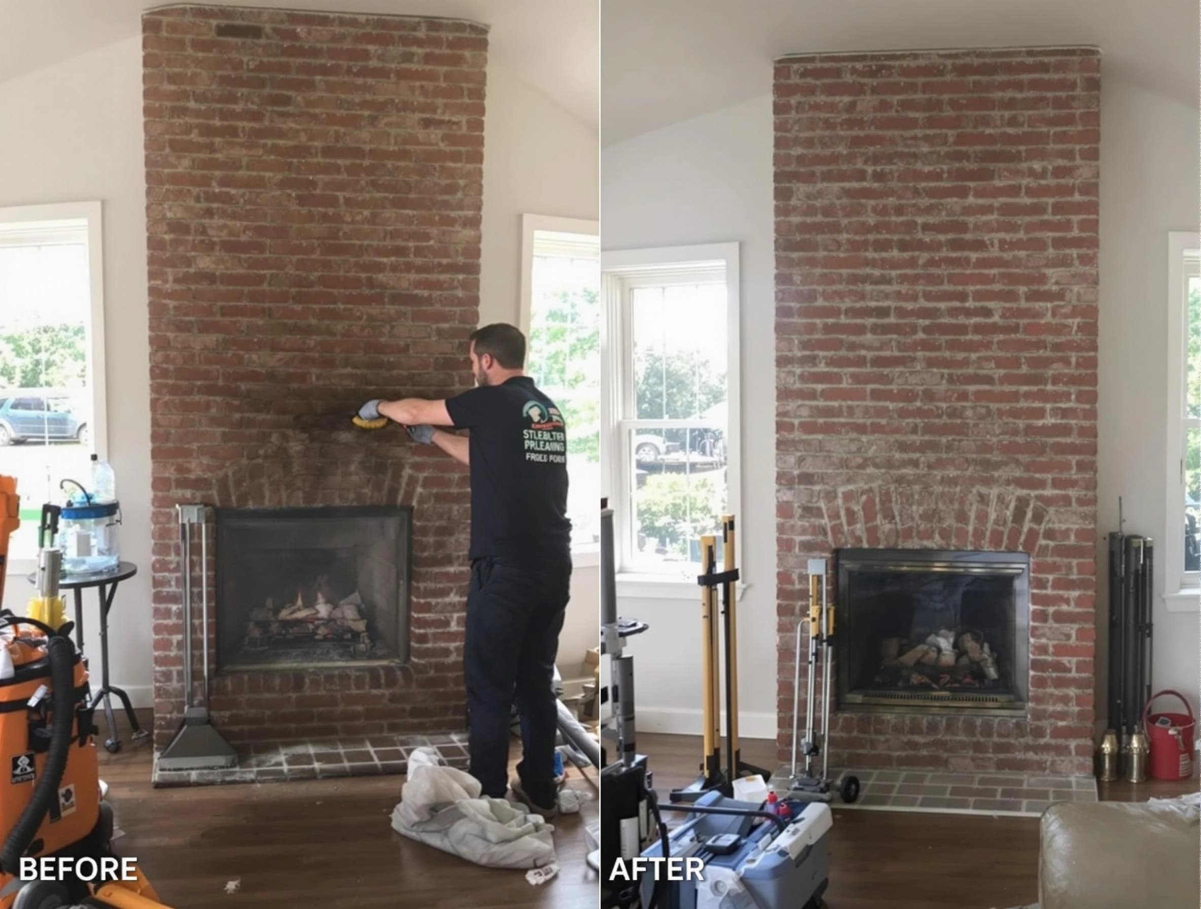 Finished chimney sweeping service by Pleasant Grove Chimney Sweep in Pleasant Grove, AL