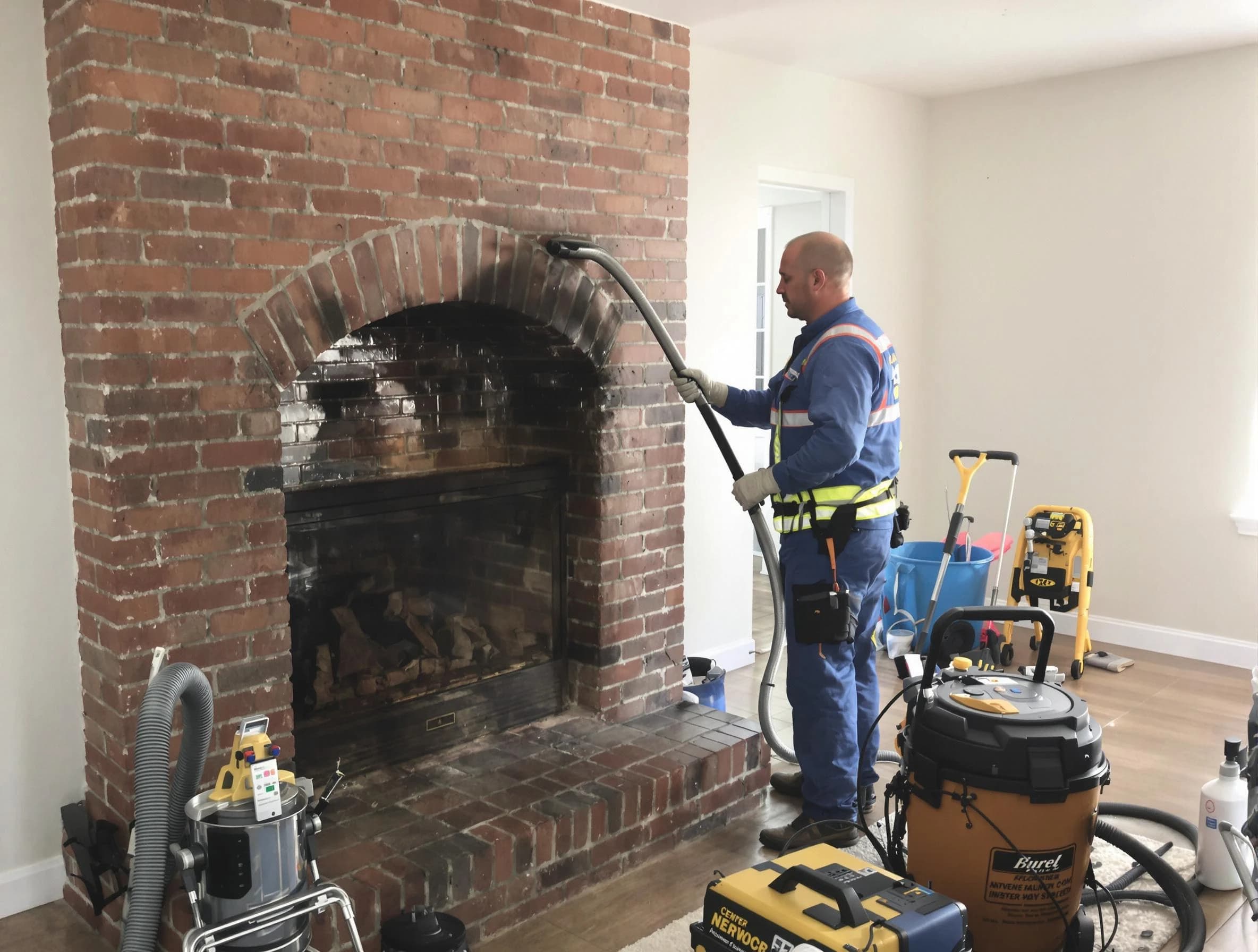 Pleasant Grove Chimney Sweep expert performing detailed chimney sweep in Pleasant Grove, AL