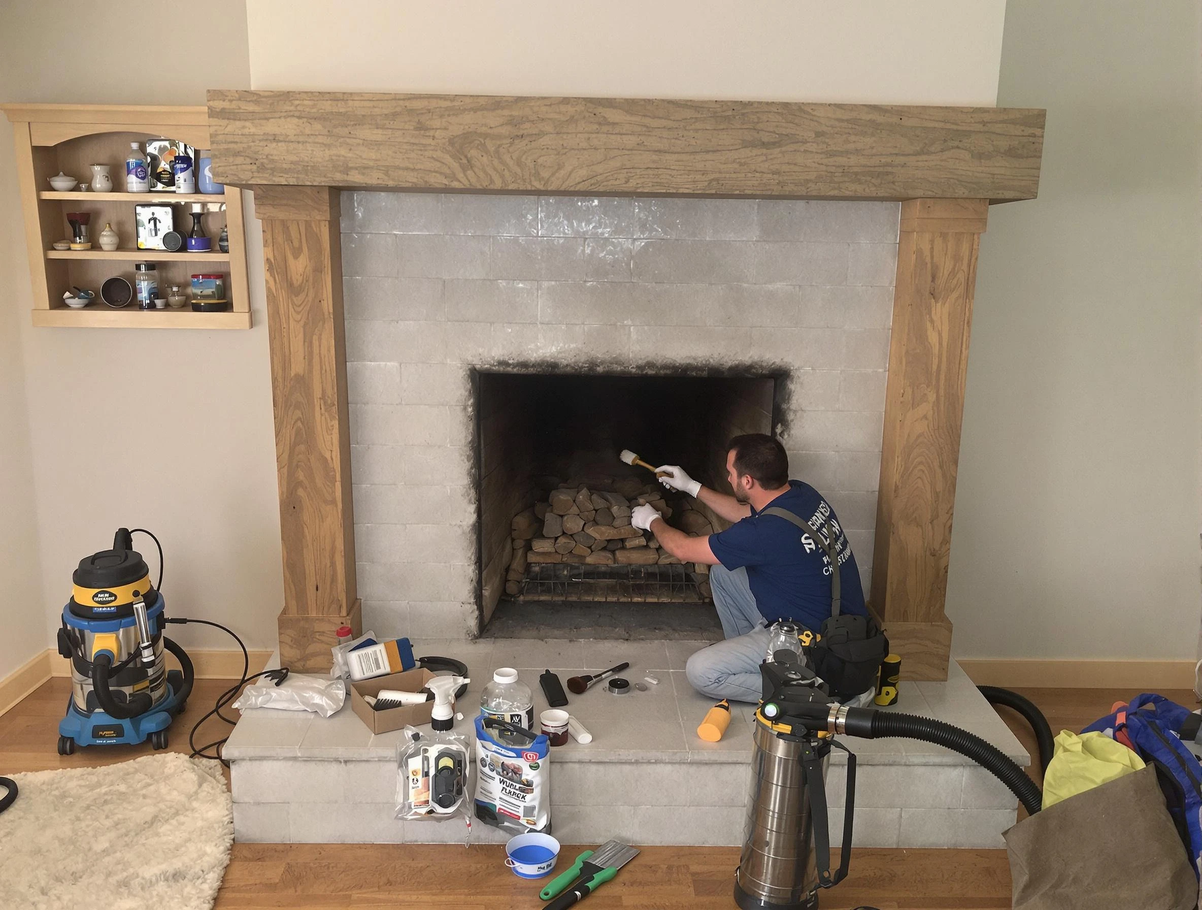 Detailed creosote removal process by Pleasant Grove Chimney Sweep in Pleasant Grove, AL